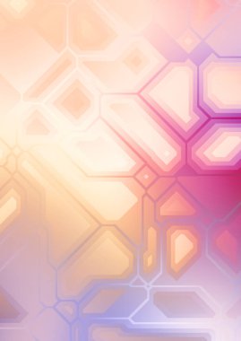 Renkli ve canlı geometrik şekiller katmanları var. Bir teknoloji planının dijital illüstrasyonu. Gelecekçi tasarım şablonu.