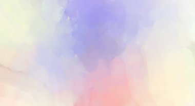 Pastel renklerde suluboya resim. Poster, duvar sanatı, afiş, kart, kitap kapağı ya da ambalaj için rahatlatıcı kompozisyonun yumuşak renkli çizimi. Modern fırça darbeleri resim.