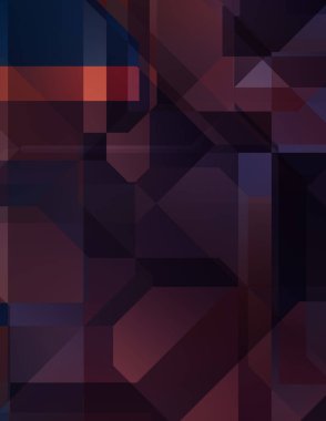 Renkli ve canlı geometrik şekiller katmanları var. Bir teknoloji planının dijital illüstrasyonu. Gelecekçi tasarım şablonu.