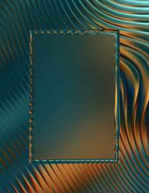 Soyut çerçeveli arkaplan. Renkli, canlı, dalgalı bir duvar kağıdı. Merkezi çerçeveli yaratıcı grafik 2d çizim. Dinamik şekilli modaya uygun sıvı örtüsü.