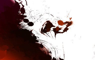 Duvar sanatı Eşsiz ve yaratıcı illüstrasyon. Fırça darbesi ile boyanmış. Renkli fırça darbelerinin soyut arkaplanı. Fırçalanmış canlı duvar kâğıdı. Boyalı sanatsal yaratım.