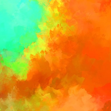 Duvar sanatı Eşsiz ve yaratıcı illüstrasyon. Fırça darbesi ile boyanmış. Renkli fırça darbelerinin soyut arkaplanı. Fırçalanmış canlı duvar kâğıdı. Boyalı sanatsal yaratım.