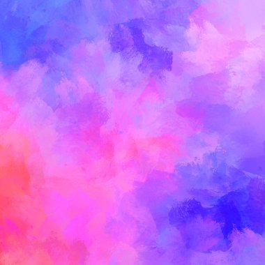 Canlı fırça darbeleriyle boyanmış. Renkli desenli resim. Fırçalanmış duvar kağıdını boya.