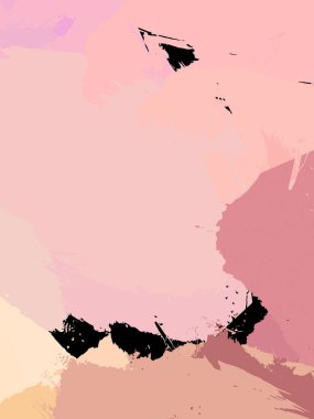 Vahşi fırça darbeleriyle yaratıcı soyut resim. Artistik fırça darbeleriyle donatılmış. Renkli ve canlı bir tasvir. Boyalı sanat.