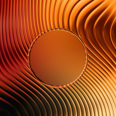 Soyut çerçeveli arkaplan. Renkli, canlı, dalgalı bir duvar kağıdı. Merkezi çerçeveli yaratıcı grafik 2d çizim. Dinamik şekilli modaya uygun sıvı örtüsü.