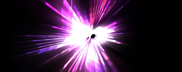 Futuristic Lens Flare Light Explosion Star Glowing Particles Lines Beautiful — Stock Photo, Image