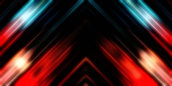 Abstrakt Lysande Geometriska Ljus Bakgrund Fractal Symmetrisk Grafisk Illustration Skärande — Stockfoto