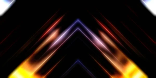 Abstract Stralende Geometrische Lichten Achtergrond Fractale Symmetrische Grafische Illustratie Intersecterende — Stockfoto