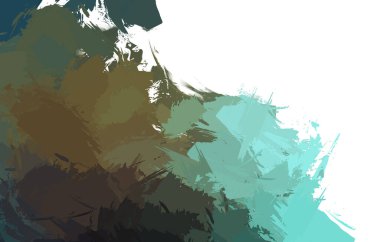 Duvar sanatı Eşsiz ve yaratıcı illüstrasyon. Fırça darbesi ile boyanmış. Renkli fırça darbelerinin soyut arkaplanı. Fırçalanmış canlı duvar kâğıdı. Boyalı sanatsal yaratım.