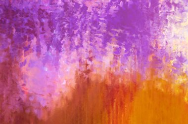 Modern sanat. Renkli çağdaş sanat eserleri. Renkli boya darbeleri. Soyut arkaplanda fırça darbeleri. Fırça boyası. Eşsiz duvar sanatı.