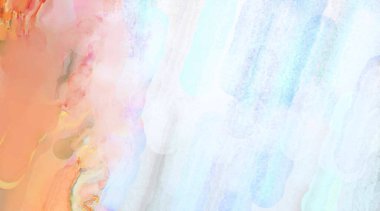 Yumuşak suluboya duvar kağıdı. Hafifçe fırçalanmış renkleri olan sanatsal bir resim. Pastel renkler arkaplana dokunmuş. Soyut duvar sanatı..