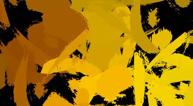 Canlı fırça darbeleriyle boyanmış. Renkli desenli resim. Fırçalanmış duvar kağıdını boya.