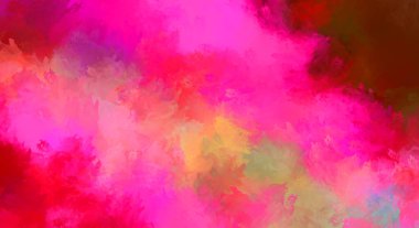 Yaratıcı soyut resim. Artistik fırça darbeleriyle donatılmış. Renkli ve canlı bir illüstrasyon. boyalı sanat.