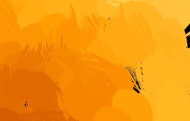 Vahşi fırça darbeleriyle yaratıcı soyut resim. Artistik fırça darbeleriyle donatılmış. Renkli ve canlı bir tasvir. Boyalı sanat.