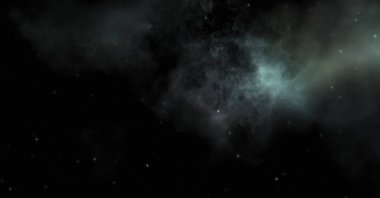 Galaksi uzayındaki yıldız alanı renkli nebula ile. Uzayın derinliklerinin bilim kurgu geçmişi. Ruhsal duvar kağıdı.