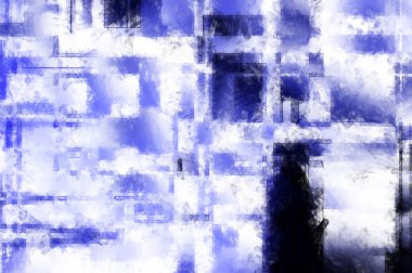 Modern sanat. Renkli çağdaş sanat eserleri. Renkli boya darbeleri. Soyut arkaplanda fırça darbeleri. Fırça boyası. Eşsiz duvar sanatı.