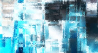 Modern sanat. Renkli çağdaş sanat eserleri. Renkli boya darbeleri. Soyut arkaplanda fırça darbeleri. Fırça boyası. Eşsiz duvar sanatı.