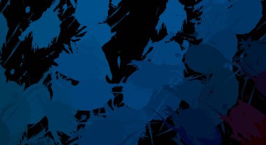 Canlı fırça darbeleriyle boyanmış. Renkli desenli resim. Fırçalanmış duvar kağıdını boya.