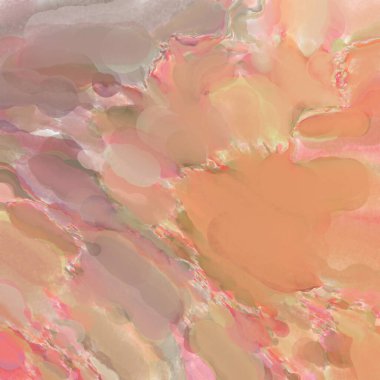 El yapımı sürreal soyut desenli suluboya. Modern sanatsal resim. 2D çizim. Arkaplan boyası karışımı. Yaratıcı duvar sanatı. Çağdaş sanat.