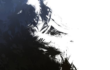 Duvar sanatı Eşsiz ve yaratıcı illüstrasyon. Fırça darbesi ile boyanmış. Renkli fırça darbelerinin soyut arkaplanı. Fırçalanmış canlı duvar kâğıdı. Boyalı sanatsal yaratım.