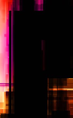 Renkli ve canlı geometrik şekiller katmanları var. Bir teknoloji planının dijital illüstrasyonu. Gelecekçi tasarım şablonu.