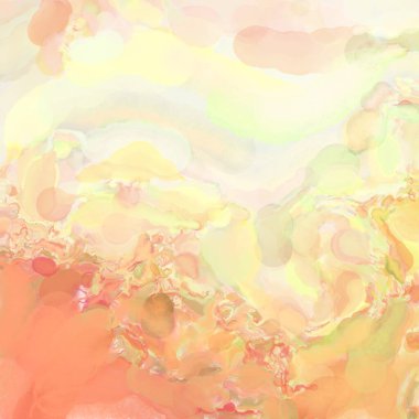 El yapımı sürreal soyut desenli suluboya. Modern sanatsal resim. 2D çizim. Arkaplan boyası karışımı. Yaratıcı duvar sanatı. Çağdaş sanat.