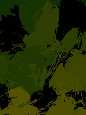 Vahşi fırça darbeleriyle yaratıcı soyut resim. Artistik fırça darbeleriyle donatılmış. Renkli ve canlı bir tasvir. Boyalı sanat.