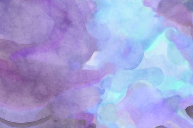 Yumuşak suluboya duvar kağıdı. Hafifçe fırçalanmış renkleri olan sanatsal bir resim. Pastel renkler arkaplana dokunmuş. Soyut duvar sanatı..