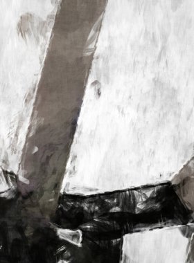 Soyut arkaplanda pürüzlü fırça darbeleri. Fırça boyası. Renkli boya darbeleri. Eşsiz duvar sanatı. Tuvaldeki modern sanat. Renkli çağdaş sanat eserleri. 