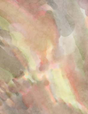 Pastel renklerde suluboya resim. Poster, duvar sanatı, afiş, kart, kitap kapağı ya da ambalaj için rahatlatıcı kompozisyonun yumuşak renkli çizimi. Modern fırça darbeleri resim.