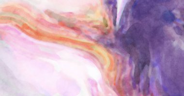 El yapımı sürreal soyut desenli suluboya. Modern sanatsal resim. 2D çizim. Arkaplan boyası karışımı. Yaratıcı duvar sanatı. Çağdaş sanat