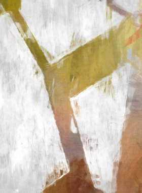 Soyut arkaplanda pürüzlü fırça darbeleri. Fırça boyası. Renkli boya darbeleri. Eşsiz duvar sanatı. Tuvaldeki modern sanat. Renkli çağdaş sanat eserleri. 