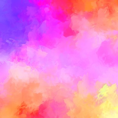 Canlı fırça darbeleriyle boyanmış. Renkli desenli resim. Fırçalanmış duvar kağıdını boya.