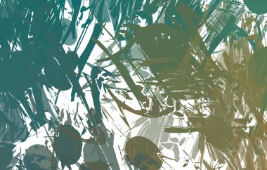 Sanatsal soyut arkaplan. Doku boyalı duvar kağıdı. Boya darbeleriyle yaratıcı bir illüstrasyon. Fırça desenli resim.