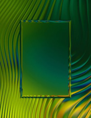 Soyut çerçeveli arkaplan. Renkli, canlı, dalgalı bir duvar kağıdı. Merkezi çerçeveli yaratıcı grafik 2d çizim. Dinamik şekilli modaya uygun sıvı örtüsü.