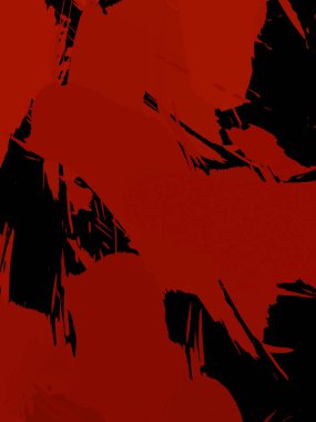 Vahşi fırça darbeleriyle yaratıcı soyut resim. Artistik fırça darbeleriyle donatılmış. Renkli ve canlı bir tasvir. Boyalı sanat.