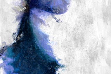 Soyut arkaplanda pürüzlü fırça darbeleri. Fırça boyası. Renkli boya darbeleri. Eşsiz duvar sanatı. Tuvaldeki modern sanat. Renkli çağdaş sanat eserleri. 