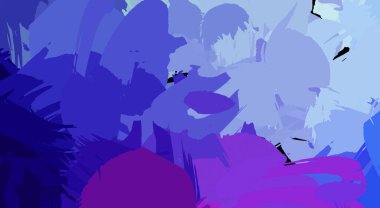 Canlı fırça darbeleriyle boyanmış. Renkli desenli resim. Fırçalanmış duvar kağıdını boya.