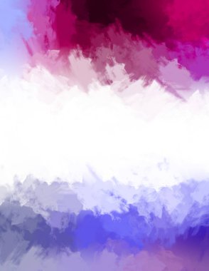 Renkli fırça darbelerinin 2D çizimi. Dekoratif desenli resim. canlı boya desenli arkaplan.