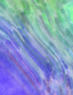 Alkol mürekkebini andıran rahatlatıcı fırça darbelerinin modern resmi. Poster, duvar sanatı, afiş, kart, kitap kapağı veya ambalaj için pastel renkli suluboya resim.