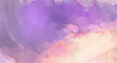 Yumuşak suluboya duvar kağıdı. Hafifçe fırçalanmış renkleri olan sanatsal bir resim. Pastel renkler arkaplana dokunmuş. Soyut duvar sanatı..