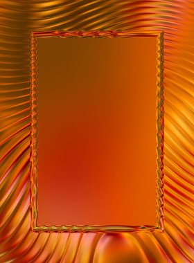 Soyut çerçeveli arkaplan. Renkli, canlı, dalgalı bir duvar kağıdı. Merkezi çerçeveli yaratıcı grafik 2d çizim. Dinamik şekilli modaya uygun sıvı örtüsü.