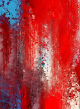 Modern sanat. Renkli çağdaş sanat eserleri. Renkli boya darbeleri. Soyut arkaplanda fırça darbeleri. Fırça boyası. Eşsiz duvar sanatı.