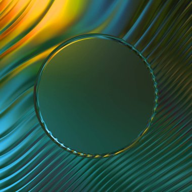 Soyut çerçeveli arkaplan. Renkli, canlı, dalgalı bir duvar kağıdı. Merkezi çerçeveli yaratıcı grafik 2d çizim. Dinamik şekilli modaya uygun sıvı örtüsü.