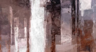 Soyut arkaplanda pürüzlü fırça darbeleri. Fırça boyası. Renkli boya darbeleri. Eşsiz duvar sanatı. Tuvaldeki modern sanat. Renkli çağdaş sanat eserleri. 