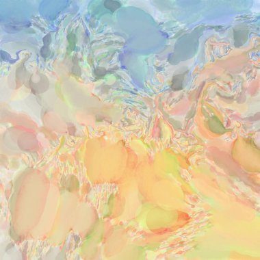 Çağdaş sanat. El işçiliğinin renkli dokusu. Modern resim. Yüzeyde suluboya vuruşlar. Sanatsal arkaplan resmi. Tablo üzerinde soyut resim. Fırça darbeleri. 