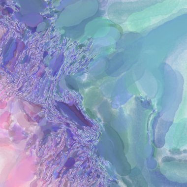 Çağdaş sanat. El işçiliğinin renkli dokusu. Modern resim. Yüzeyde suluboya vuruşlar. Sanatsal arkaplan resmi. Tablo üzerinde soyut resim. Fırça darbeleri. 