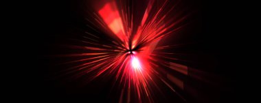 Fütürist mercek patlaması. Parlayan parçacıkları ve çizgileri olan ışık patlaması yıldızı. Güzel soyut ışın arkaplanı.