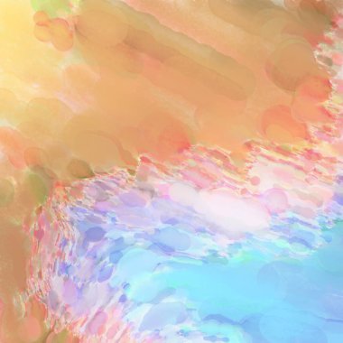 El yapımı sürreal soyut desenli suluboya. Modern sanatsal resim. 2D çizim. Arkaplan boyası karışımı. Yaratıcı duvar sanatı. Çağdaş sanat.