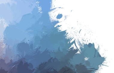 Duvar sanatı Eşsiz ve yaratıcı illüstrasyon. Fırça darbesi ile boyanmış. Renkli fırça darbelerinin soyut arkaplanı. Fırçalanmış canlı duvar kâğıdı. Boyalı sanatsal yaratım.